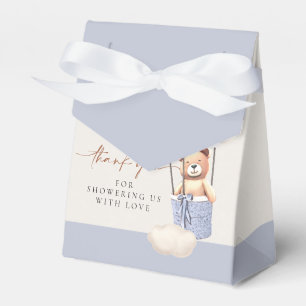Blue Silver Bear Balloons Favour Box