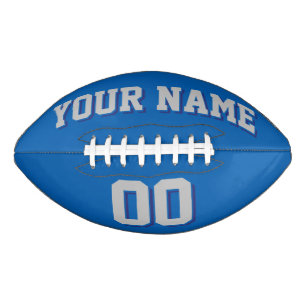 BLUE SILVER GRAY AND NAVY Custom Football