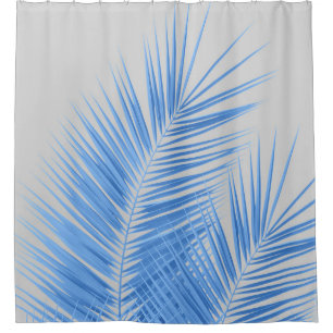 Blue Silver Grey Palm Leaves Dream #1 