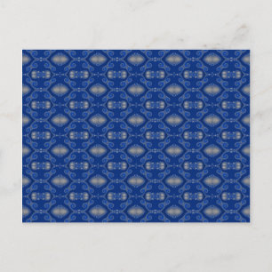 Blue Silver Mosaic Postcard