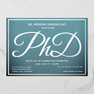 Blue Silver PhD Graduation