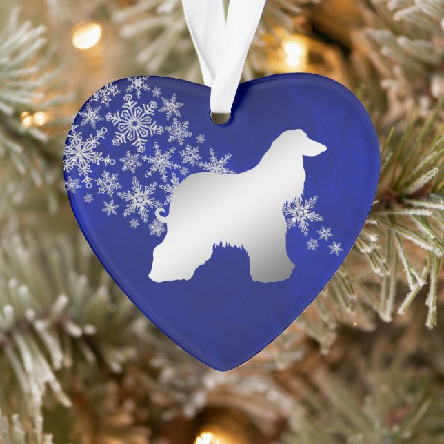 Blue Silver Snowflake Afghan Hound (Arbre)