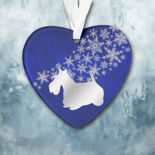 Blue Silver Snowflake Scottie Chien