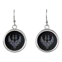 Blue Silver Tiger Crystal Jewellery Set