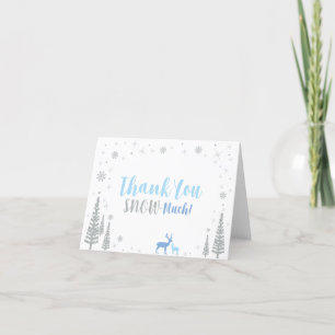 Blue & Silver Winter Wonderland Thank You Card