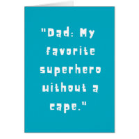 Blue Simple Dad Favorite Hero Father's Day Card