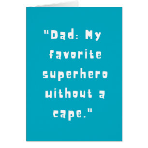 Blue Simple Dad Favorite Hero Father's Day Card
