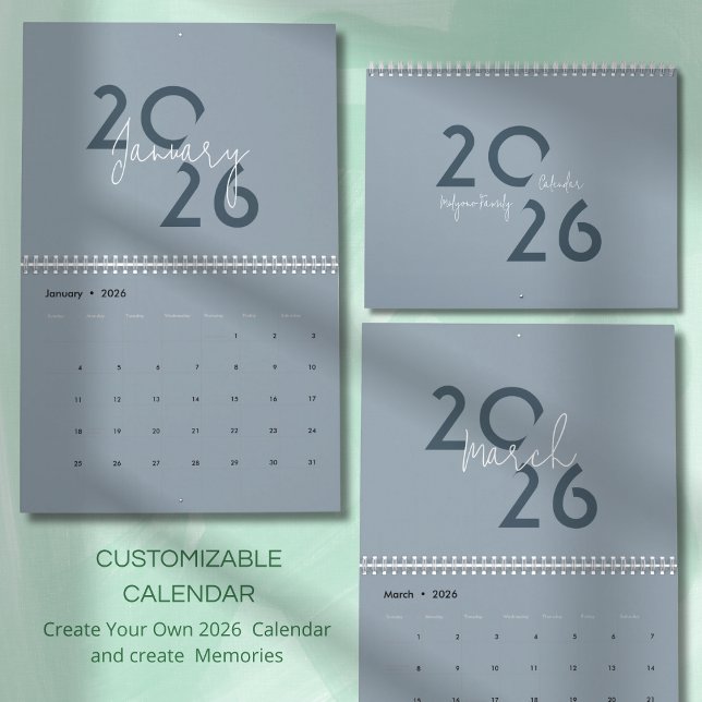 Blue Simple Elegant 2026 Calendar (Creator Uploaded)