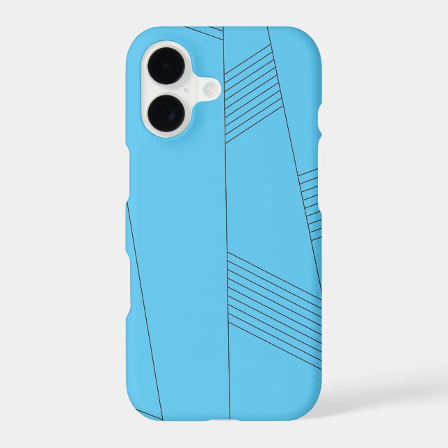 Blue, simple, elegant, abstract line pattern (Back)