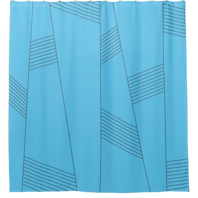 Blue, simple, elegant, abstract line pattern (Front)