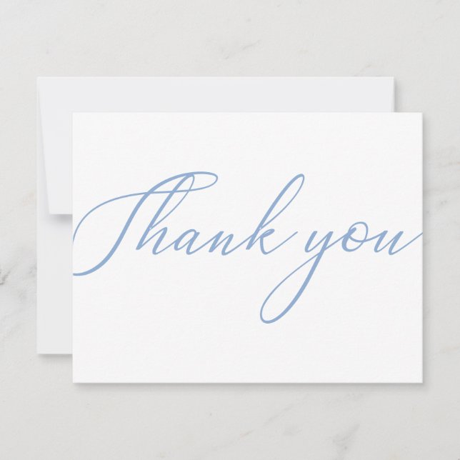 Blue Simple Modern Business Package Thank You Card (Front)