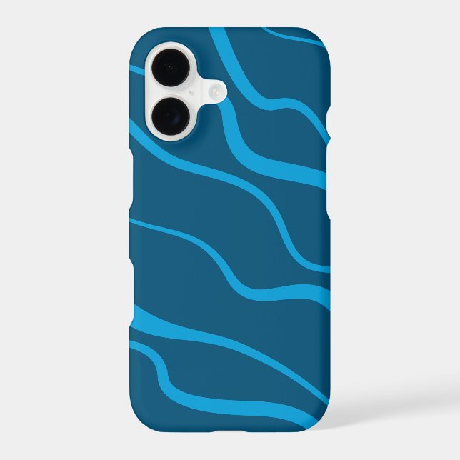 Blue, simple, modern, cool wave abstraction (Back)