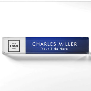 Blue simple Modern Professional business logo  Nameplate