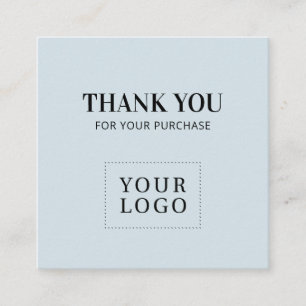 Blue Simple Modern Thank you Business Cards