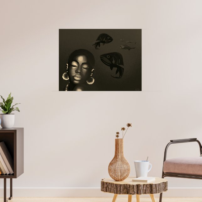 Blue Siren Art Poster (Living Room 3)