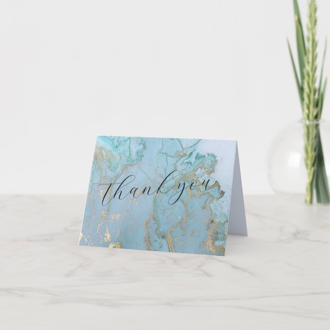 Blue Skies 4”x5.6” Blank Thank You Card (Front)