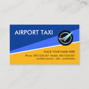 Blue Skies Airport Runway Taxi Business Card
