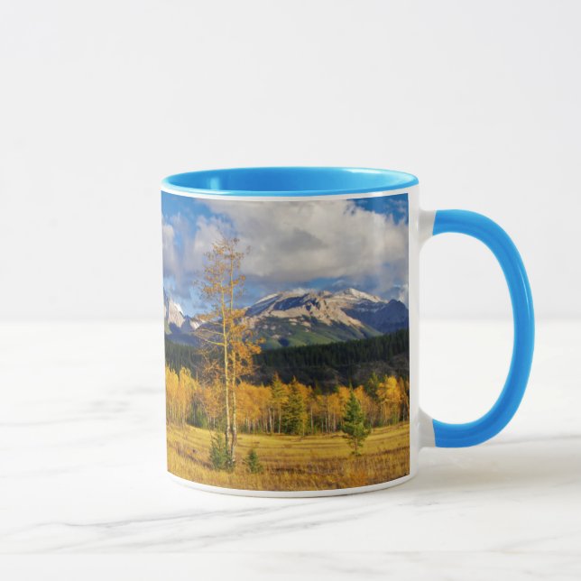 Blue skies and clouds above a meadow mug (Right)