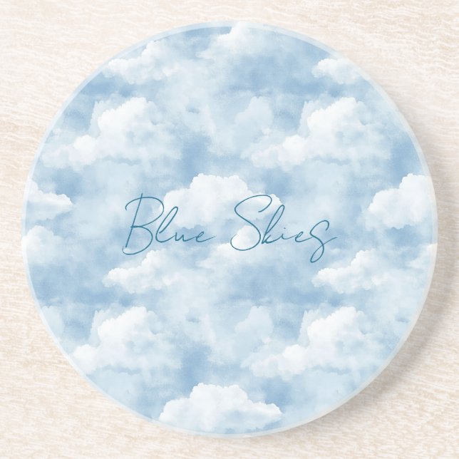 Blue Skies Clouds Coaster (Front)