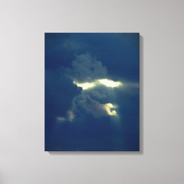 Blue skies, Clouds face Canvas Print (Front)