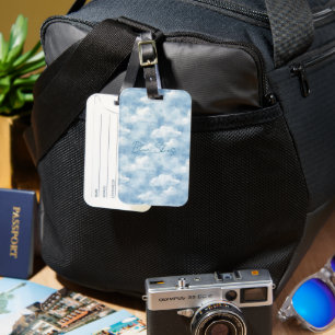 Blue Skies Clouds Luggage Tag