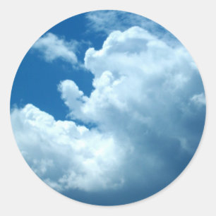 'Blue Skies' Dark Blue Stickers