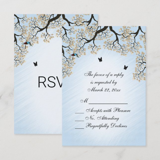 Blue Skies Fall RSVP Card (Front/Back)
