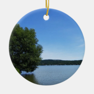 Blue Skies over Otisco Lake Ornament
