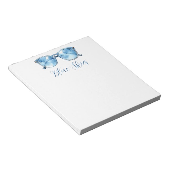 Blue Skies Sunglasses Notepad (Angled)