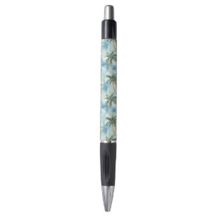 Blue Skies Tropical Island Palm Trees   Pen