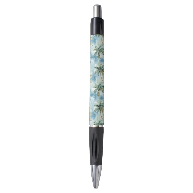 Blue Skies Tropical Island Palm Trees   Pen (Front Vertical)