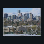 Blue Skies, Vancouver, BC Postcard<br><div class="desc">Great view of downtown Vancouver, BC.</div>