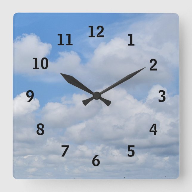 Blue Skies Wall Clock (Front)