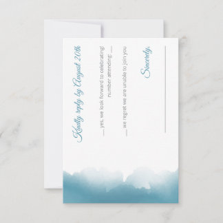 Blue Skies Watercolor Response Card