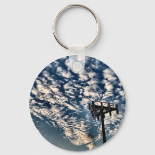 Blue Skies with Scattered Clouds - HDR Keychain