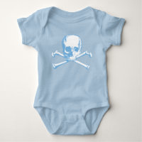 Blue Skull And Crossbones T-Shirt