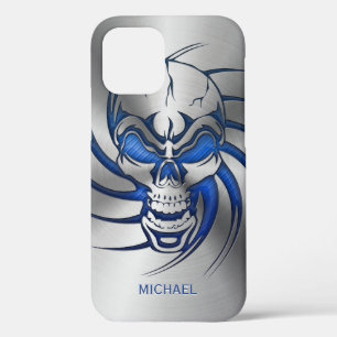 Blue Skull Metallic Look Case-Mate iPhone Case