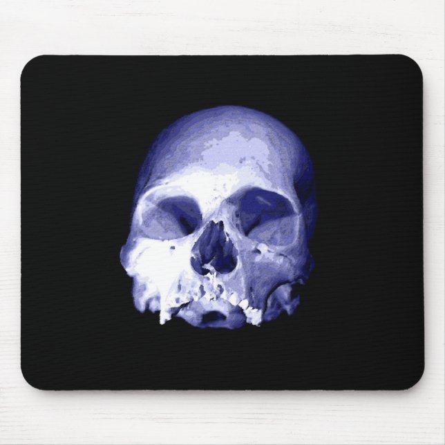 Blue Skull Mouse Pad (Front)
