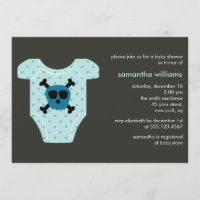 Blue Skull Outfit Boy Baby Shower