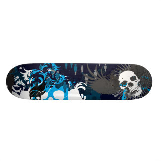Blue Skull Skateboard