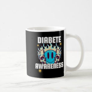 Blue Skull Smile Face Diabete Month Awareness For Coffee Mug