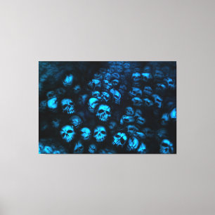 Blue Skulls canvas Print