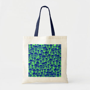 Blue Skulls Tote Bag