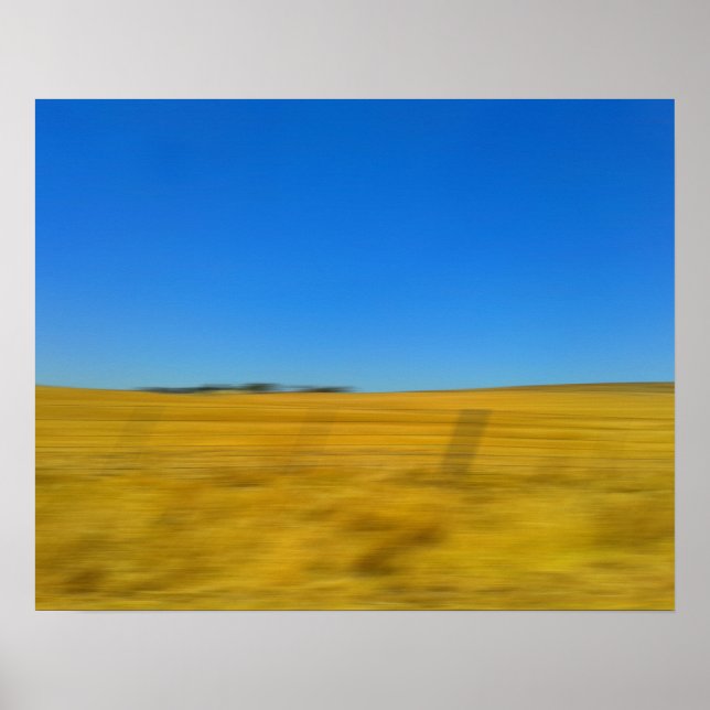 Blue Sky Abstract Landscape Print (Front)