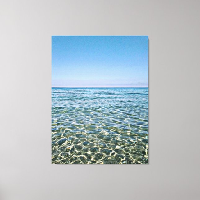 Blue Sky and Beautiful Calm Sea Canvas Print (Front)