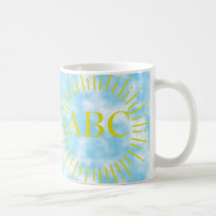 Blue Sky and Cloud Art Custom Coffee Mug