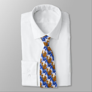 Blue Sky And Clouds Abstract Art Pattern     Tie