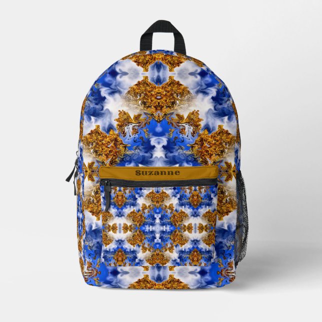 Blue Sky And Clouds Abstract Personalized Printed Backpack (Front)