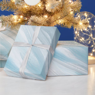 Blue Sky and Clouds Abstract Wrapping Paper