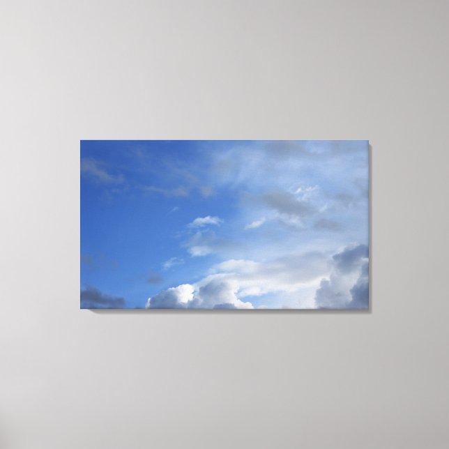 Blue sky and clouds canvas print (Front)
